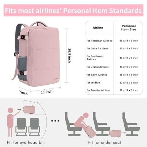Taygeer Travel Backpack for Women, TSA Carry On Backpack Flight Approved — view 2