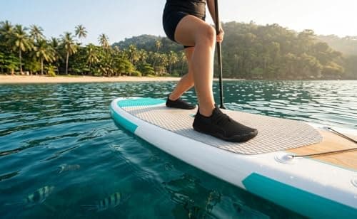 WHITIN Water Shoes Men Women Unisex Aqua Sneakers Adults Barefoot Size 8 Quick-Dry Non-Slip Swim Beach Pool Sports Black M8 — view 2