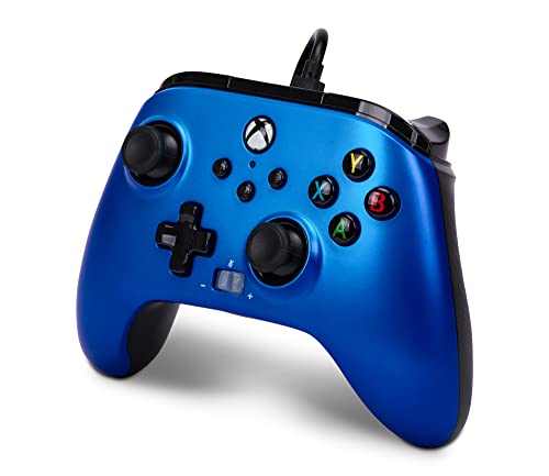 PowerA Enhanced Wired Controller for Xbox Series X|S - Sapphire Fade, gamepad, wired video game controller, gaming controller, Xbox Series X|S, Officially Licensed for Xbox — view 4
