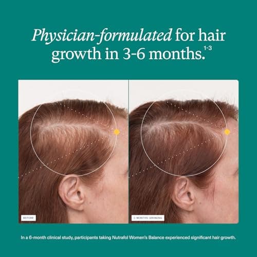 Nutrafol Women's Balance Hair Growth Supplements, Ages 45 and Up, Clinically Tested for Visibly Thicker Hair and Scalp Coverage, Dermatologist Recommended - 1 Month Supply — view 3