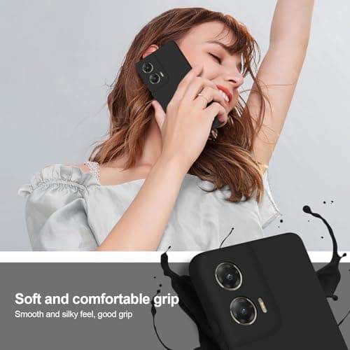 Btstring Case for Motorola Moto G Stylus 5G 2024, Soft Silicone Case with Upgraded Camera Protection, Shockproof Slim Case Cover with Anti-Scratch Microfiber Lining, Black — view 3