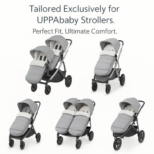 Stroller Footmuff Bunting Bag for Winter – Universal Stroller Cover for Cold Weather, Compatible with UPPAbaby Vista V2 / V3 / Vista/Cruz/Cruz V2 / RumbleSeat/Ridge/Minu – Storage Bag Included — view 3