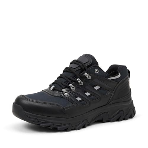 Amazon Essentials Men's Waterproof Hiking Shoes with Memory Foam Insole, Black, 11.5