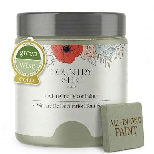 Country Chic All-in-One Chalk Paint for Furniture, Cabinets, Home Decor, Eco-Friendly, Matte Finish, Built-In Primer & Top Coat for Wood, Metal - Sage Advice (sage Green) - 4 oz (118 ml)