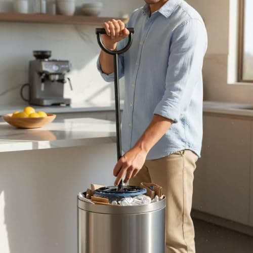 Bothyi Trash Compactor for Kitchen Tamper Tool Manual Home Save Space Effort Trash Bag Handheld Versatile — view 5