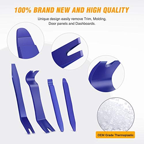 GOOACC 5PCS Auto Trim Removal Tool Kit No-Scratch Pry Tool Kit for Car Door Clip Panel & Audio Dashboard Dismantle -5PCS — view 2