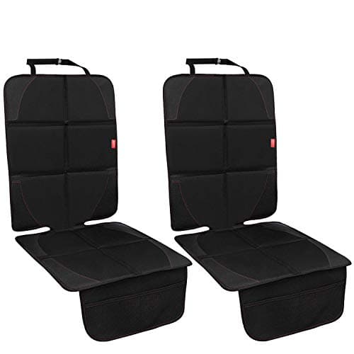 MORROLS Car Seat Protector, 2 Pack Carseat Protector with Thick Padding, Baby/Pets for Child Car Seat-Mesh Pockets-Waterproof-Universal Size(Black) — view 7