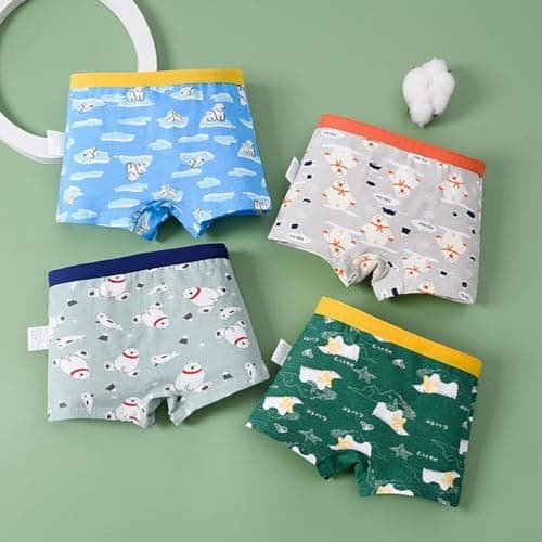 JackLoveBriefs Boys Boxer Shorts Cotton Dinosaur Polar Bear Pattern Boxer Brief Underwear 12 Pack, 3-5 Years, Blue, Size: M — view 3