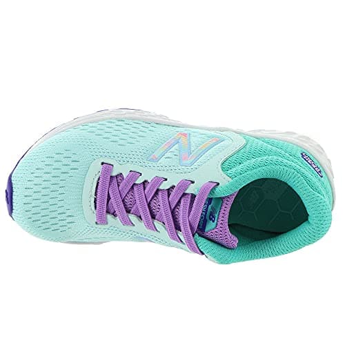 New Balance Kid's Fresh Foam Arishi V2 Bungee Running Shoe, Pale Blue Chill/Summer Jade/Heliotrope, 11 Wide Little Kid — view 2