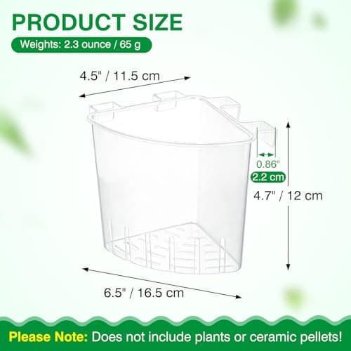 2026 Latest Model Large Aquarium Corner Planter Hanging Plant Holder for Fish Tank Aquaponic Plant Cultivation and Aquascape Accessories Decorations (1 Pack) Transparent — view 2