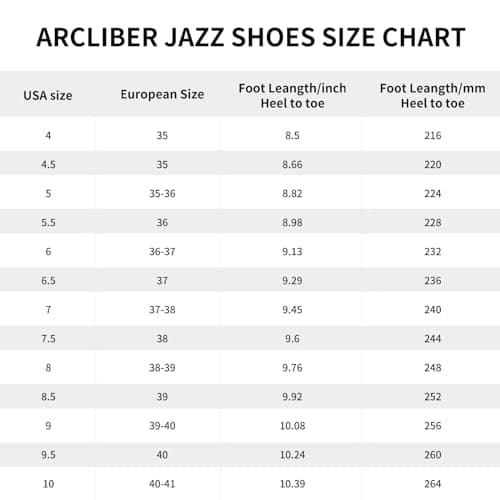 ARCLIBER Black Jazz Shoes for Women/Big Kid Slip-on Dance Shoes Size 7 — view 6
