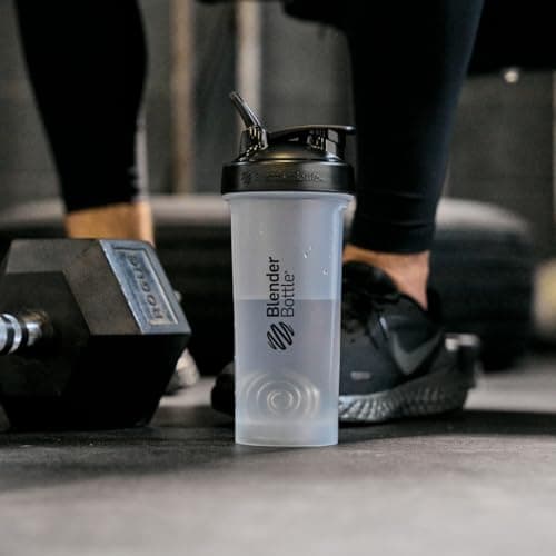 BlenderBottle Classic V2 Shaker Bottle Perfect for Protein Shakes and Pre Workout, 28-Ounce, Clear/Black — view 5