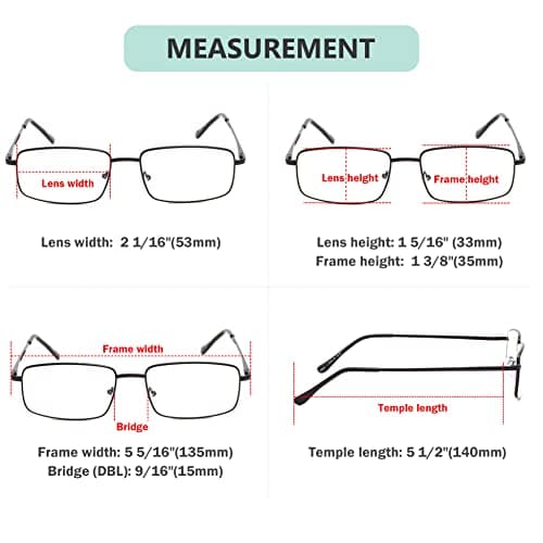 Eyekepper 3-pack Readers Men Rectangular Spring Temple Large Metal Reading Glasses - Mix +2.25 — view 2