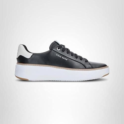 Cole Haan Womens Grandpro Topspin Sneaker, Black/Optc Wht/Cyber Yellow, 8-B US — view 7