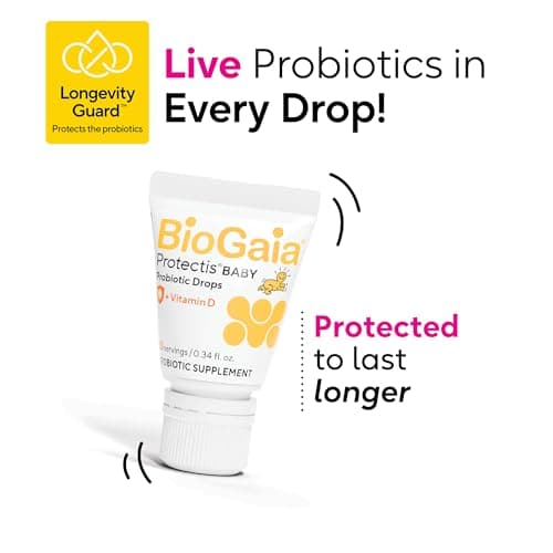 BioGaia Protectis Baby Probiotic Drops | Colic & Gas Relief + Vitamin D | Safe for Newborns | Ease Crying, Fussing, Colic, Gas, Spit-ups & Constipation | No Dairy, Soy & Gluten | 50 Day Supply | 10mL — view 5