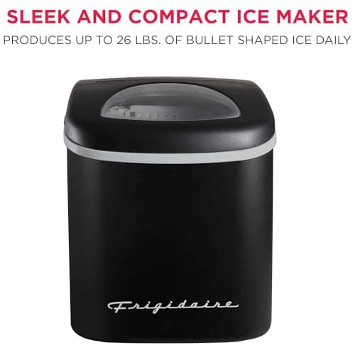 FRIGIDAIRE EFIC128AMZBLK Compact Countertop Ice Maker, 26 lb per Day, Black — view 2