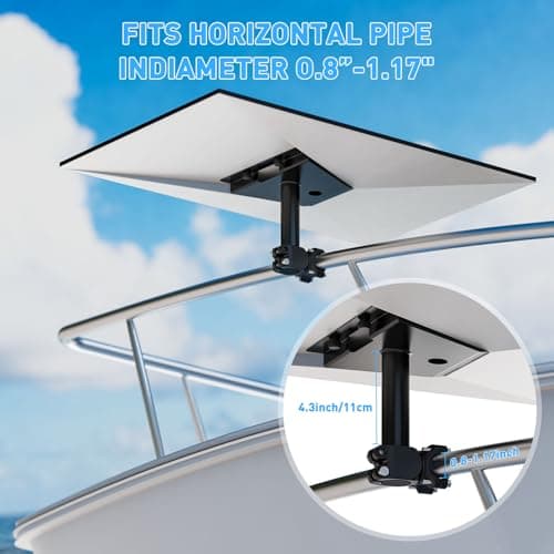 Tckasdj Starlink Gen 3 Mount - Starlink RV Ladder Mount for RV, Yacht & Outdoor, Manganese Steel Rust-Proof Anti-Shake Starlink Mount Compatible with 0.8-1.17in Pipes