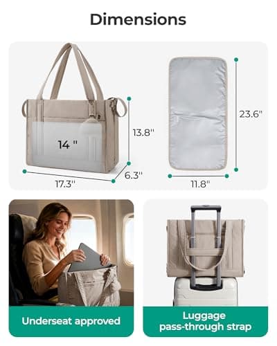 BAGSMART Diaper Bag Tote Puffer Tote Bag Lightweight Baby Bag with Insulated Pockets, Pacifier Case Stylish Multifunctional Hospital Bag for Labor and Delivery,Travel,Work — view 3