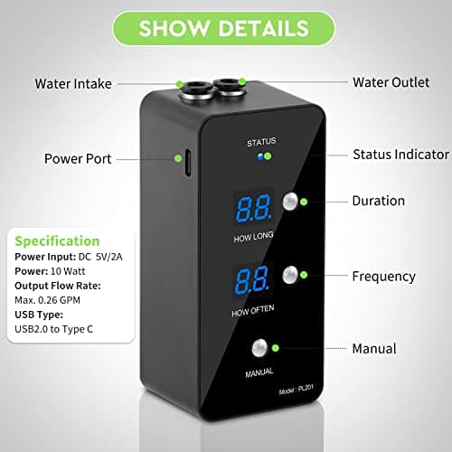 Reptile Humidifier, Misting System for Reptile Terrariums, Automatic Misting System with Adjustable Spray Nozzles — view 2