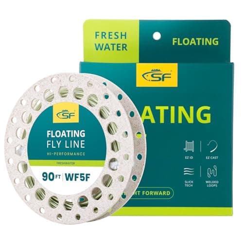 SF Fly Fishing Floating Line with Welded Loop Weight Forward Fly Lines # Moss Green 90FT WF5F