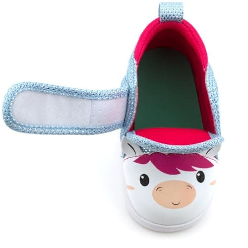 ikiki Squeaky Shoes for Toddlers with On/Off Squeaker Switch - Version 2-2025, Blue Unicorn V2, 7 Toddler — view 3