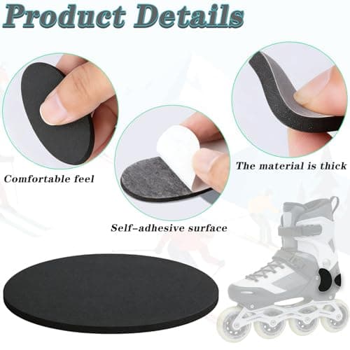 50 Pcs Ski & Snowboard Boots Fitting Pads 3 Sizes Self-Adhesive Foam Padding - 10 J Bars Snowboard Boots 20 Heel Lift Pads and 20 Ankle Ski Boot Fitting Pad to Reduce Heel Lift & Ankle Blisters — view 2
