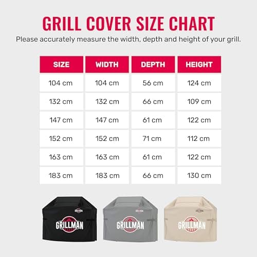 Grillman Heavy-Duty BBQ Cover, Gas Grill Cover for Weber Spirit, Weber Genesis, Char Broil, Nexgrill. Rip-Proof, Waterproof (58 x 24x 48 inches, Black) BBQ Covers — view 5