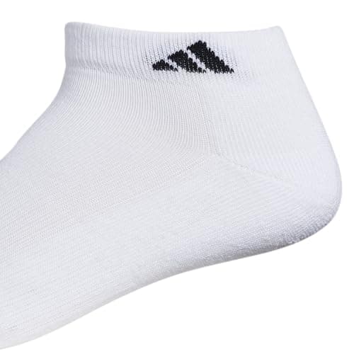 adidas Men's Athletic Cushioned Low Cut Ankle Socks (6 Pairs) Durable & Comfortable, White/Black, XL — view 3