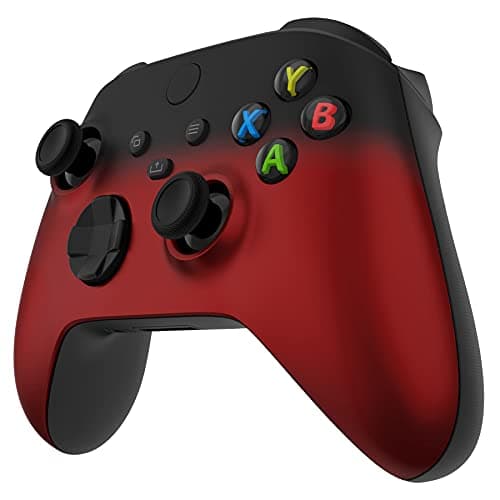 eXtremeRate Replacement Shell for Xbox Series X & S Controller - Personalized Upgrade - Shadow Red Soft Touch Grip Custom Cover Case Faceplate for Xbox Core Controller [Controller NOT Included] — view 4