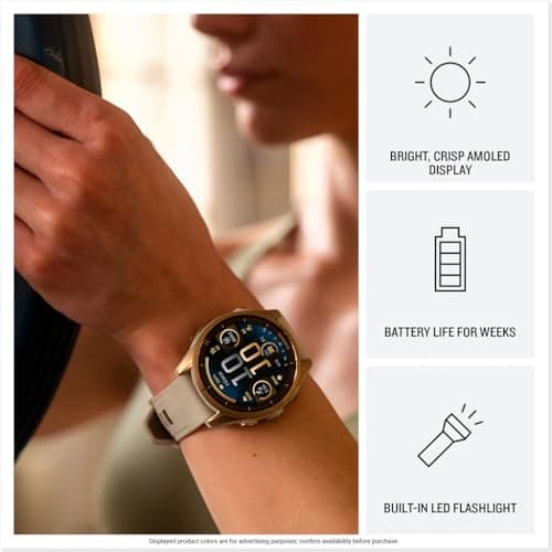 Garmin fēnix® 8 – 51 mm, AMOLED, Sapphire, Premium Multisport GPS Smartwatch, Long-Lasting Battery Life, Dive-Rated, Built-in LED Flashlight, Titanium with Spark Orange/Graphite Band — view 3