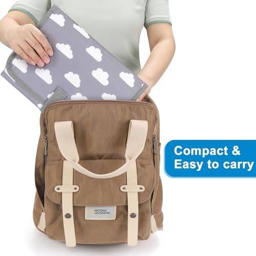Accmor Portable Diaper Changing Pad, Waterproof Baby Changing Mat, Foldable Travel Diaper Changing Pads for Baby — view 3