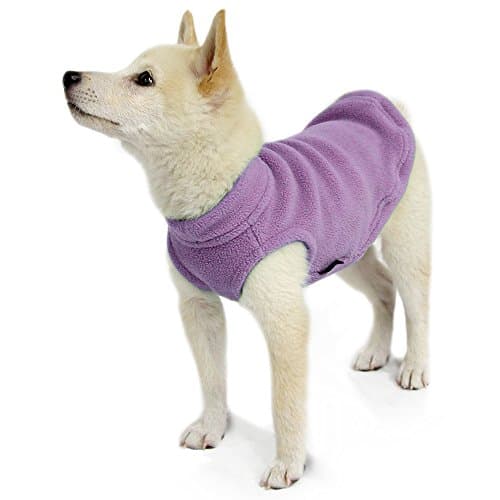 Gooby Stretch Fleece Vest Dog Sweater - Lavender, Small - Warm Pullover Super Stretchy Fleece Dog Jacket for Small to Large Dogs — view 3