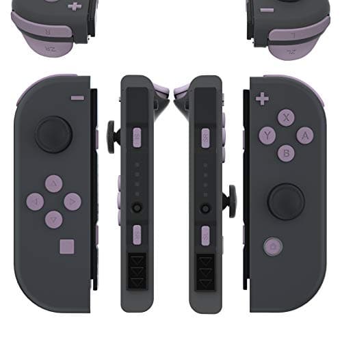eXtremeRate Dark Grayish Violet Replacement ABXY Direction Keys SR SL L R ZR ZL Trigger Buttons, Full Set Buttons Repair Kits with Tools for Nintendo Switch & OLED Joy-con - JoyCon Shell NOT Included — view 2