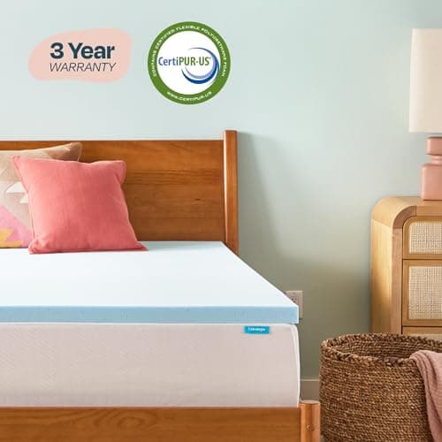 Linenspa Memory Foam Mattress Topper, Queen Size - 2 Inch Gel Infused Memory Foam - Plush Feel - Cooling and Pressure Relieving - CertiPUR Certified — view 4