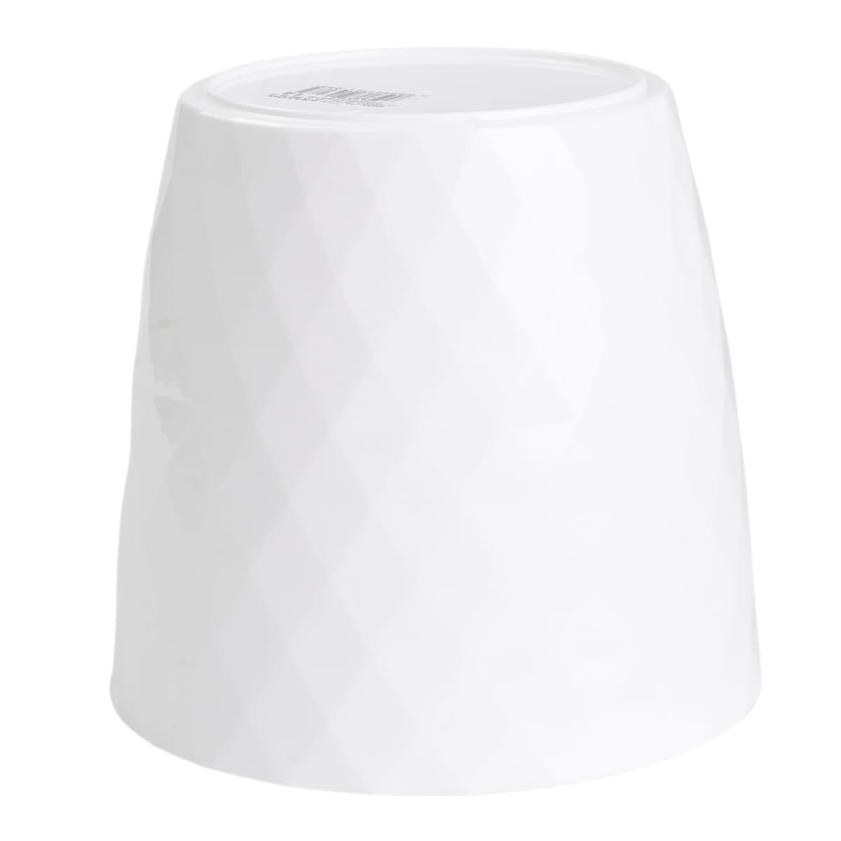 B2C Flowerpot Round Plastic plant pot Crystal Modern Decorative Small Medium Large 7 sizes 9 coolours (White, 12 cm) — view 5