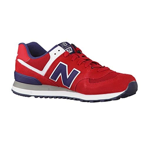 New Balance Unisex 574 V2 Lace-Up Sneaker,Red/Navy,Men 7.5 / Women 9 — view 10