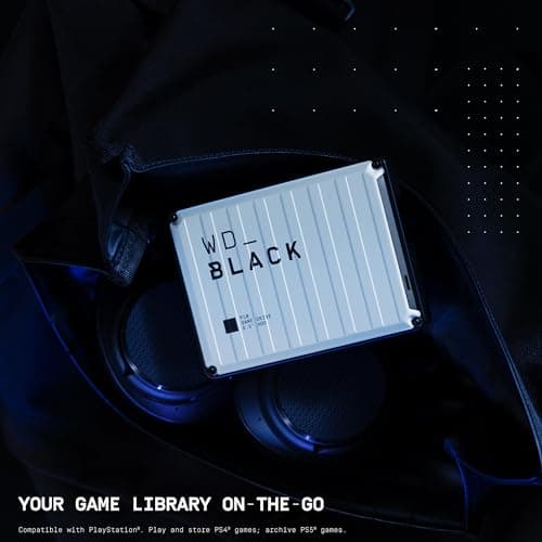 2TB WD_Black P10 Game Drive, Works with PlayStation for On-the-Go Access to Your PlayStation Game Library - WDBSYM0020BWT