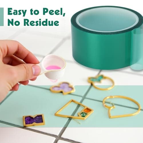 Resin Tape, 2In×108Ft Epoxy Tape High Temperature Resistant 220℃, Epoxy Tapes for DIY Jewelry River Table Spray Painting Welding Electronic Heating, No Residue — view 3