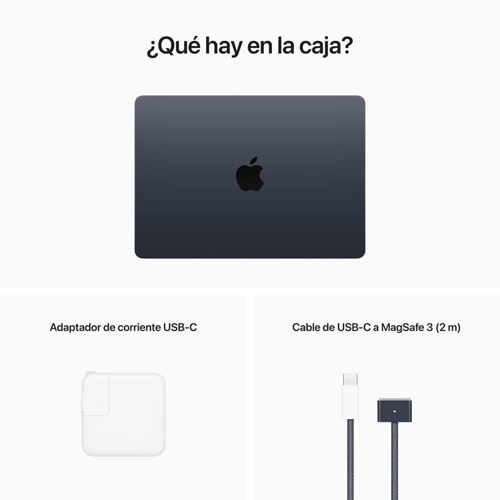 Apple 2024 MacBook Air Ordenador Portátil con Chip M2: Pantalla Liquid Retina de 13,6 Pulgadas, 16GB de RAM, 256 GB de Almacenamiento SSD, Teclado retroiluminado, Color Medianoche — view 6