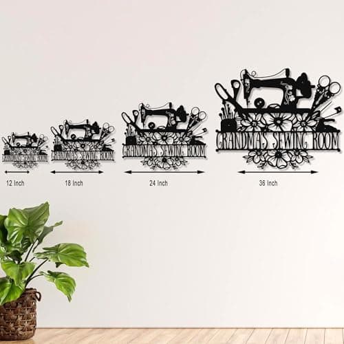 Personalized Sewing Machine Metal Sign - Quilting Room Custom Wall Decor for Mom, Grandma, Nana, Mimi - Unique Art Craft Gift for Women, Quilters & Sewers Who Have Everything — view 7