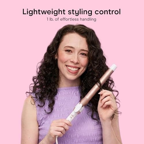 Conair Double Ceramic Long Barrel 1-Inch Curling Iron, 1.0" Barrel Produces Classic Curls – for use on Medium and Long Hair, Hair Curler — view 4