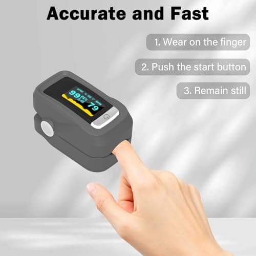 Finger Pulse Oximeter Blood Oxygen Monitor OLED display For Adults and Children, Household Blood and Oxygen Machine — view 3