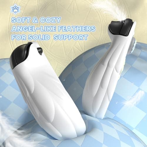 PlayVital Magic Wings Silicone Grip Cover for Nintendo Switch 2 Case with Extra Stand & Thumb Grip, Joycon Grip Cover, PC Console Hard Shell, Cute Animal Dockable Case for Switch 2 Accessories - White — view 2