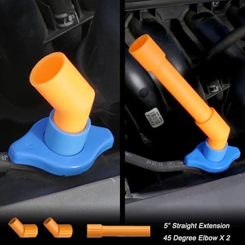 EPAuto Spill Proof Radiator Coolant Filling Funnel Kit — view 4
