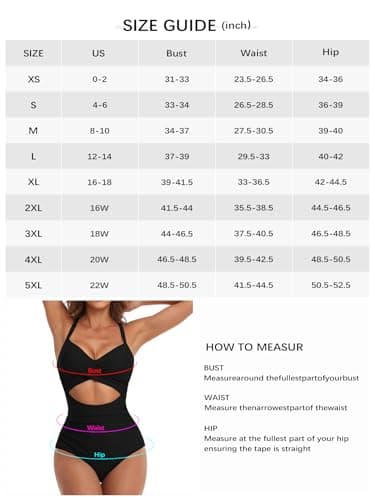Eomenie Women's One Piece Swimsuits Tummy Control Cutout High Waisted Bathing Suit Wrap Tie Back 1 Piece Swimsuit — view 3