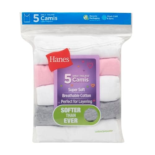 Hanes girls Camisole Cami Shirt, Assorted, Large US — view 2