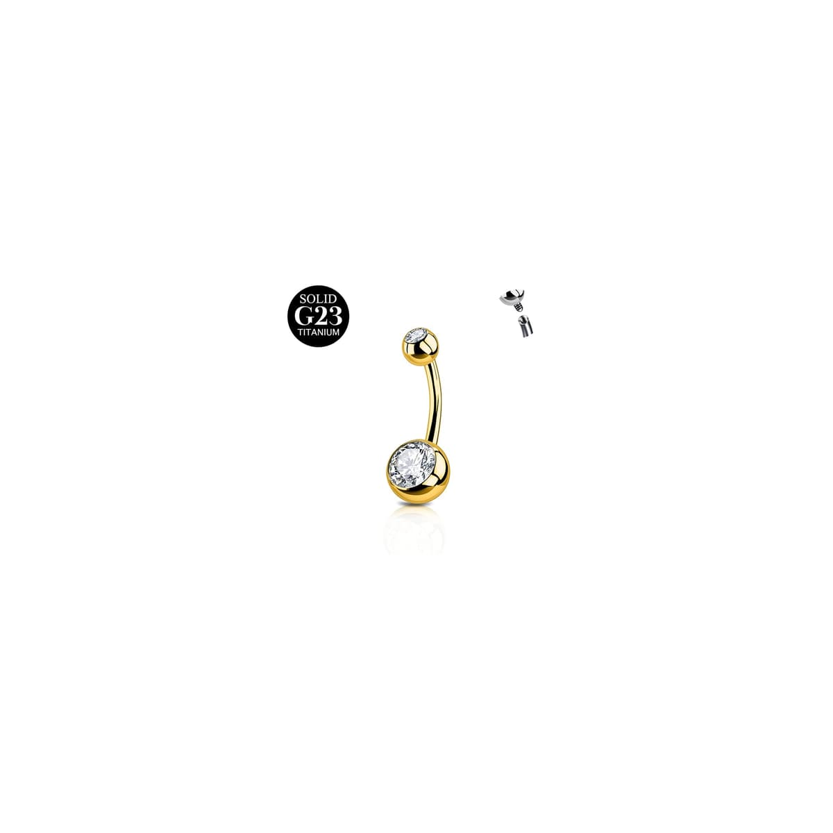 AceFun Piercing ombligo Titanio oro plata 6mm 8mm 10mm 12mm 14mm Piercings de banana acero quirurgico mujeres 1 pieza 14G Piercing ombligo G23 Barbell Bijoux Anillos — view 13