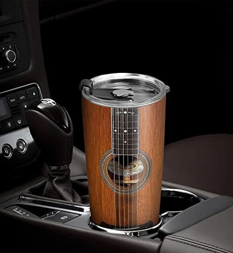 20oz Acoustic Guitar Tumbler, Guitar Chords, Guitarist, Musician Gifts, Coffee Tumbler for Men, Women, Stainless Steel Double Wall Vacuum Insulated Coffee Mug, Travel Cup with Lid — view 3
