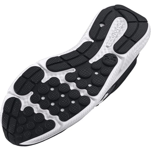 Under Armour Men's Charged Assert 10 Shoes, (001) Black/Black/White, 12 — view 2
