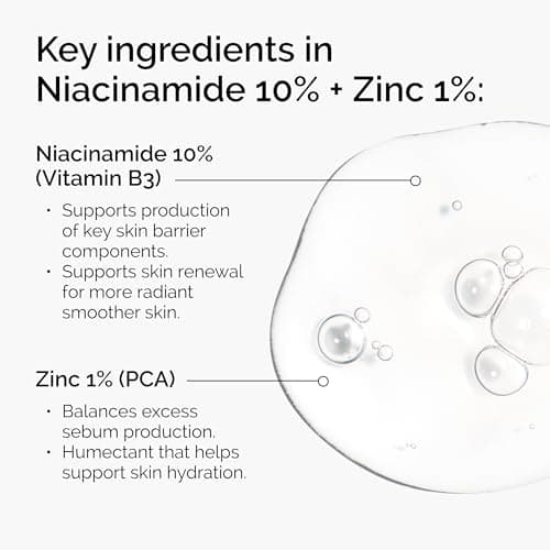 The Ordinary Niacinamide 10% + Zinc 1%, Smoothing Serum for Blemish-Prone Skin, 1 Fl Oz — view 2